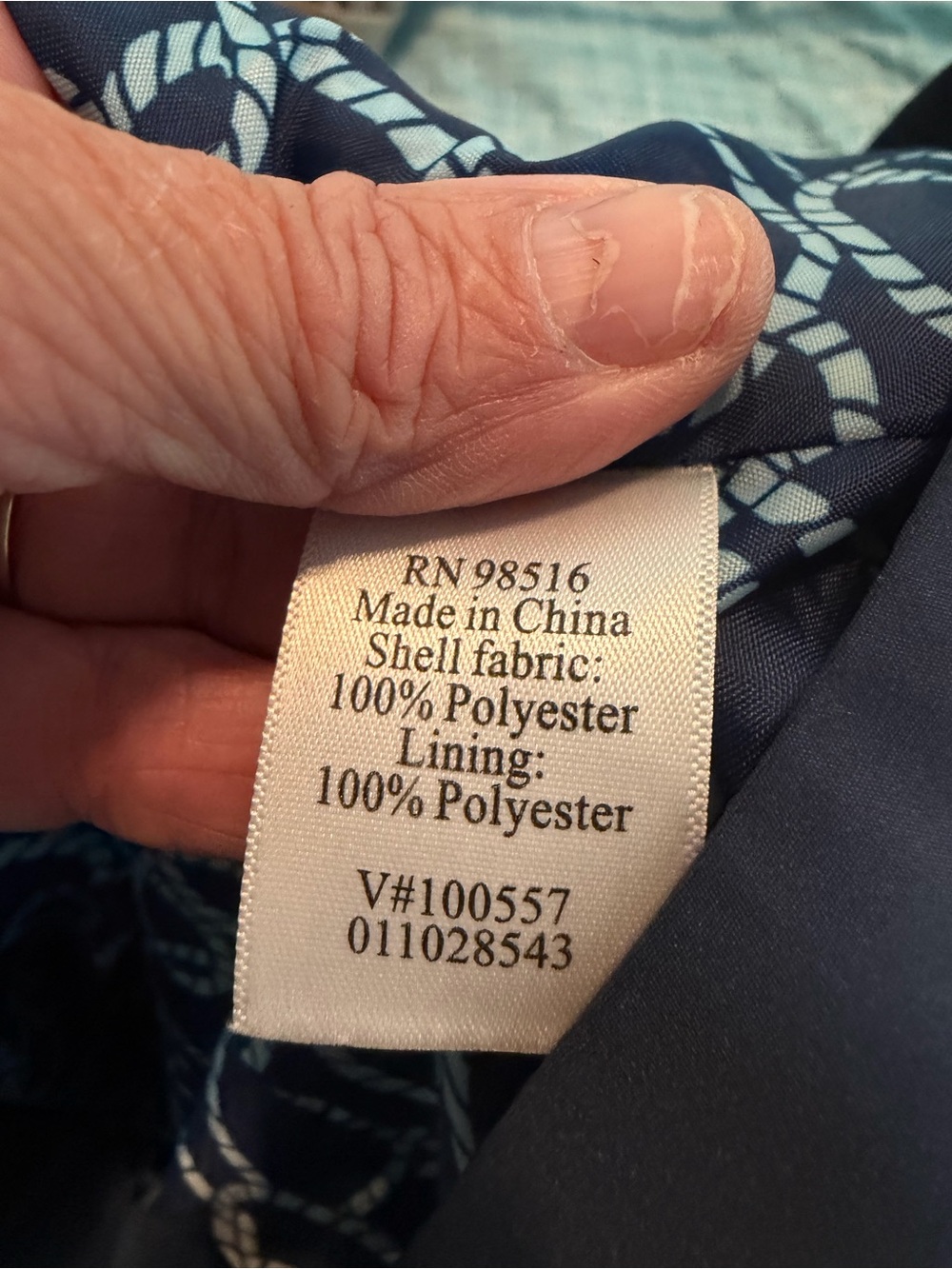 Navy Women's Lightweight Anorak Jacket Coldwater creek Sz M - Picture 4 of 4
